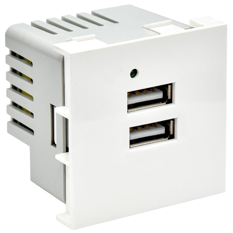 PRIMER РКЮ-23-40-П Розетка USB A+A 4,2А (2 мод.) бел. | PR-KK40D-RU-0-2-AA-K01 | IEK — IEK (ИЭК)