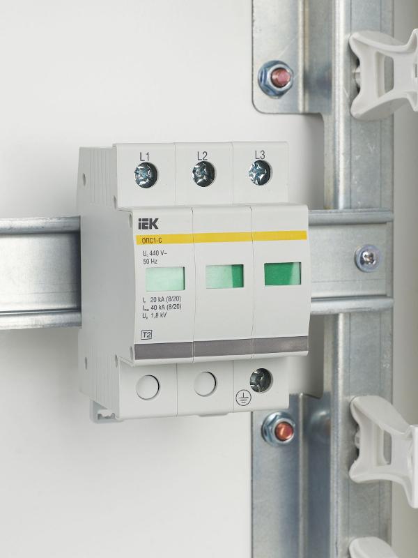 Ограничитель импульсного перенапряжения ОПС1-C 3Р In=20kA Un=400B Im=40kA | MOP20-3-C | IEK — миниатюра 15