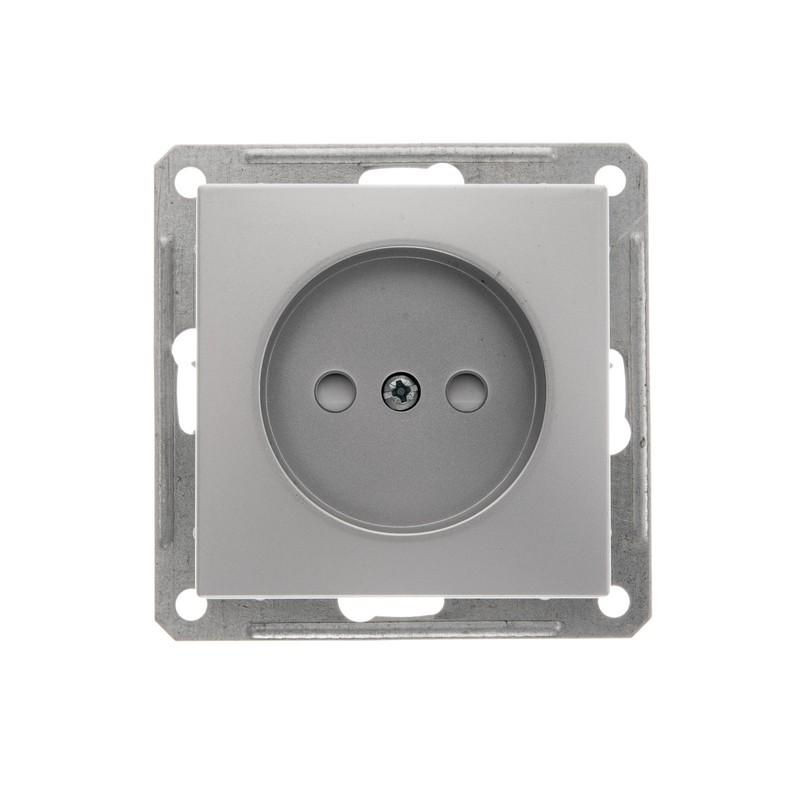 W59 Матовый хром Розетка без заземления | RS16-151-5-86 | SE — Systeme Electric