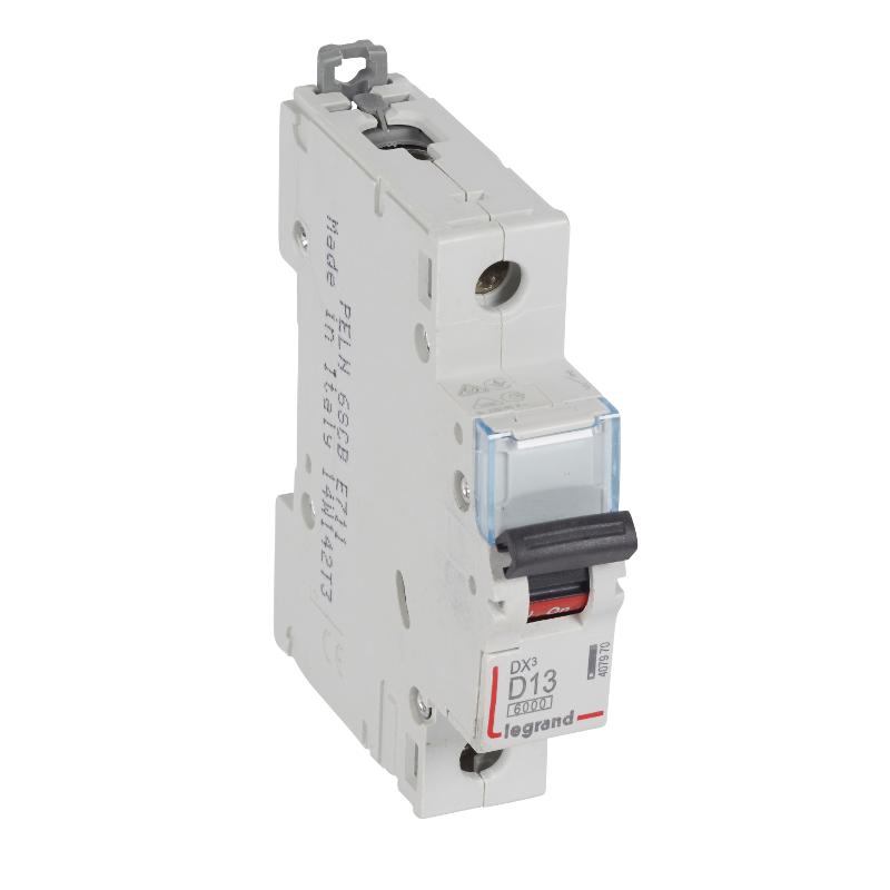 Выключатель автоматический  однополюсный DX3 6000 13А D 10кА | 407970 | Legrand — Legrand