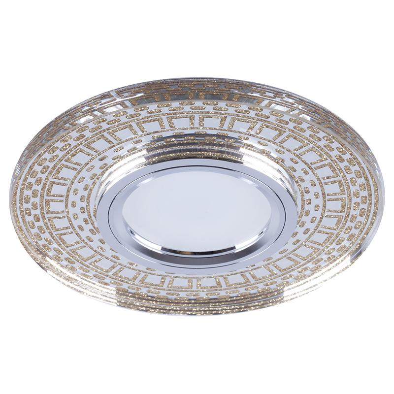Светильник точечный встраиваемый под лампу, с подсветкой CD981 15LED*2835 SMD 4000K, MR16 50W G5.3, прозрач., золото (он же BS-CD981) | 32438 | FERON — Feron