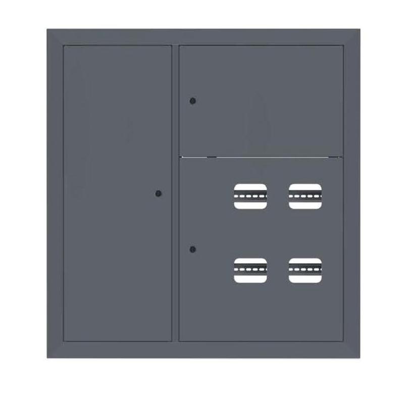Щит этажный 4 кв. слаботочка слева RAL7024 (1000х950х150)  PROxima |mb29-v-4z-ral7024| EKF — фото 1 | Sento