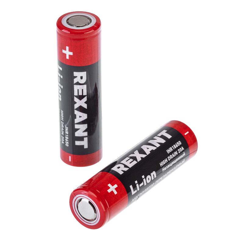 Высокоемкостный аккумулятор 18650 unprotected 20 А Li-ion 3000 mAH 3.7 В | 30-2035 | REXANT — REXANT
