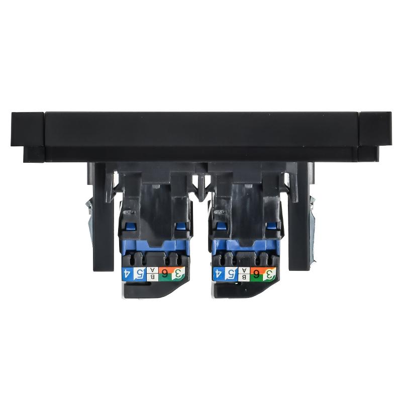 FORTE&PIANO Розетка комп. 2-ая RJ45 кат.6 FP134 черный | FP-K20-2-K02 | IEK — миниатюра 5