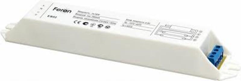 Аппарат пускорегулирующий электронный (балласт), 1*36W T8/G13 230V, EB51S | 21521 | Feron — Feron