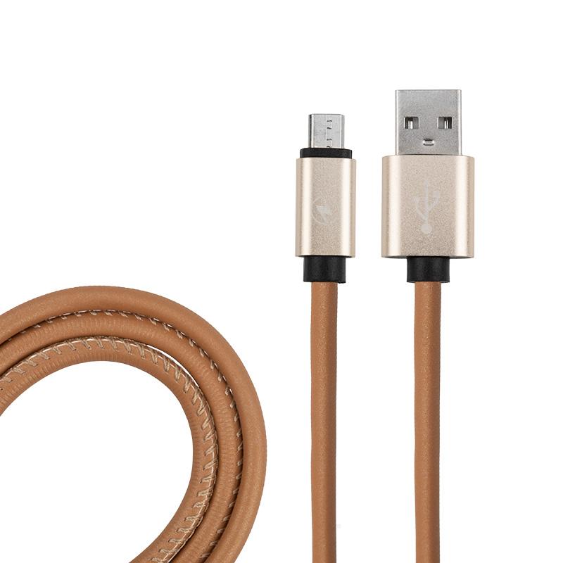 USB кабель micro USB, коричневый эко-кожа, 1 метр REXANT | 18-4231 | REXANT — REXANT