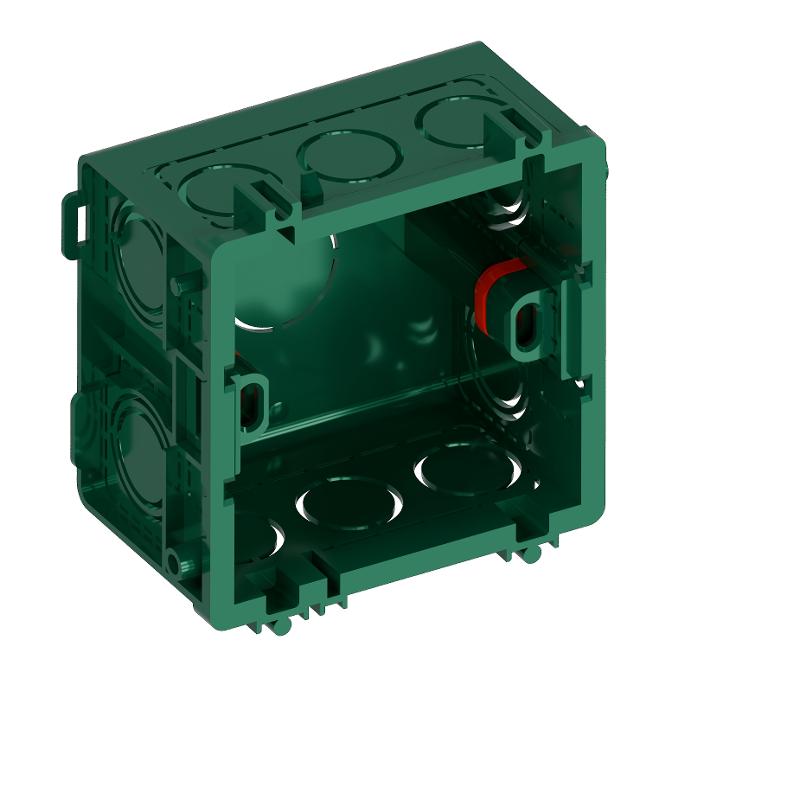 Systeme Infinity, Коробка монтажная 87х87 для кладки или бетона , Зеленый — Systeme Electric