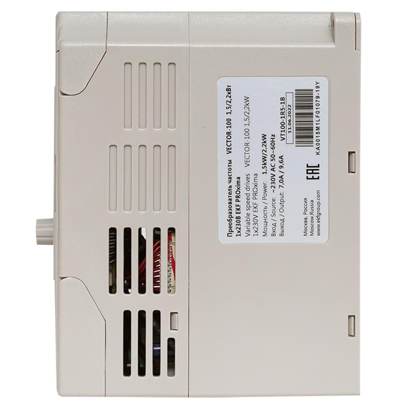 Преобразователь частоты 1,5/2,2кВт 1х230В VECTOR-100 EKF | VT100-1R5-1B | EKF — миниатюра 10