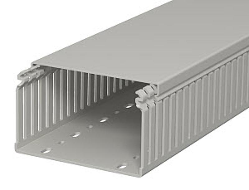 Распределительный кабельный канал LKV 75x125x2000 мм (ПВХ,серый) (LKV 75125) | 6178330 | OBO Bettermann — OBO Bettermann