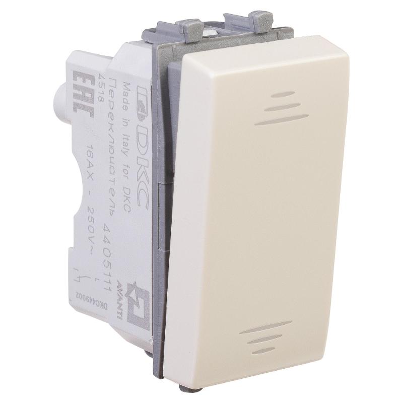 Переключатель "Ванильная дымка", "Avanti", 16A, 1 мод. | 4405111 | DKC — миниатюра 5