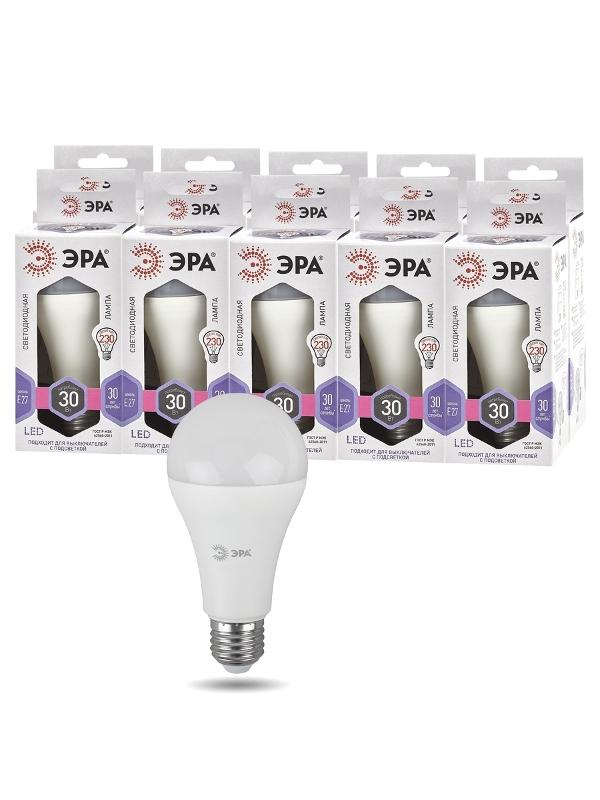 Лампа светодиодная LED A65-30W-860-E27 (диод, груша, 30Вт, холодный, E27) (10/100/1200) | Б0048017 | ЭРА — миниатюра 3