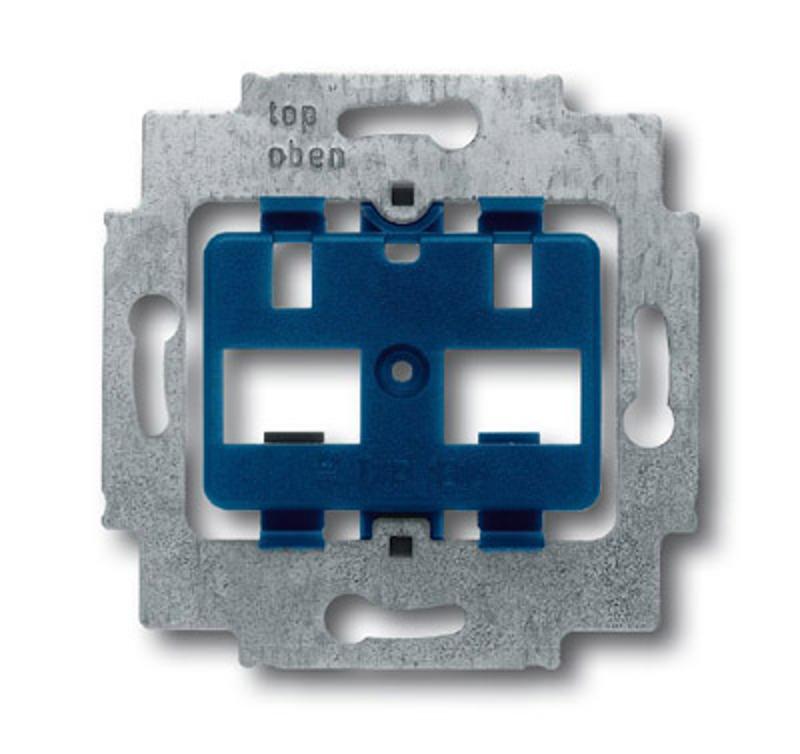 Суппорт для 2-х разъёмов фирмы ITT-Cannon RJ45 кат.5, typ 808 RJ45 Mark III, с синим цоколем, без распорок | 1710-0-3100  | 2CKA001710A3100 | ABB — ABB