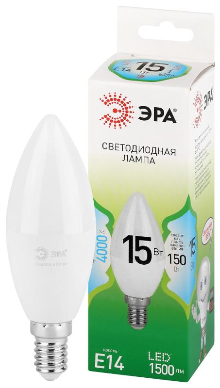 Лампа светодиодная GREEN LINE LED B35-15W-840-E14 GL E14 15 Вт свеча яркий белый свет | Б0067121 | ЭРА — ЭРА (Энергия света)