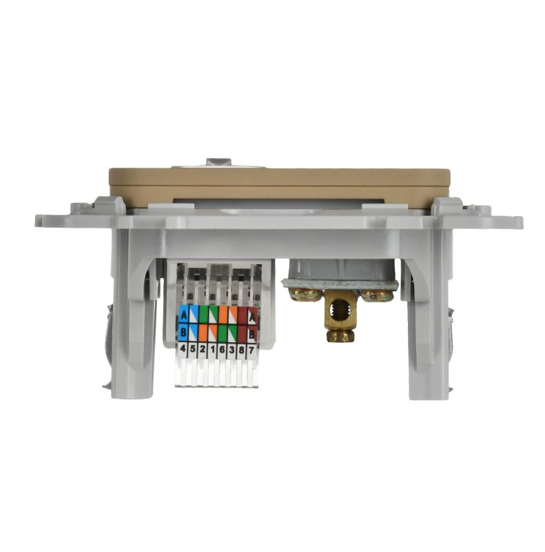 FLITE Розетка 2-ая RJ45/TV кат.5Е UTP РКТВ5е-2-0-ФлХ хаки | FI-AK22-1-K59 | IEK — миниатюра 4