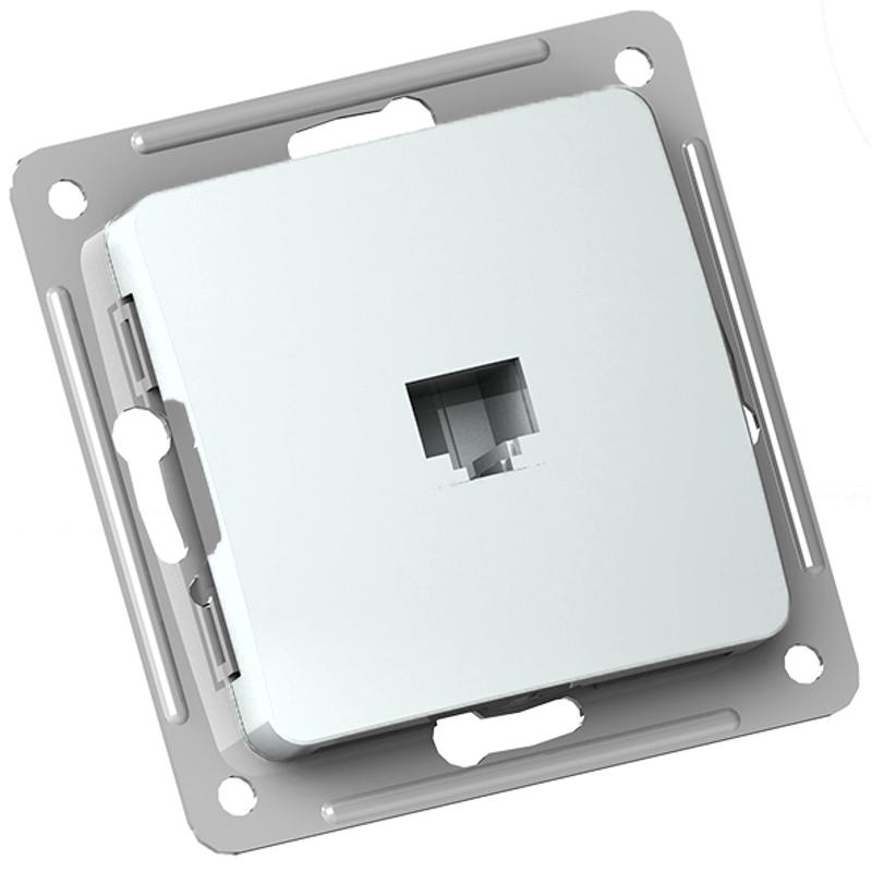 Розетка компьютерная скрытой установки, механизм, цвет белый | РСК-400 | HEGEL — фото 1 | Sento