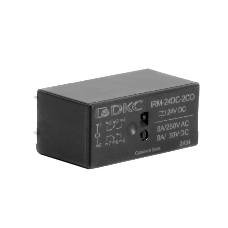 Реле миниатюрное низкопрофильное, 2CO, ком. ток 8А, AgSnO2, напряжение 12V DC | IRM-12DC-2CO | DKC — DKC (ДКС)