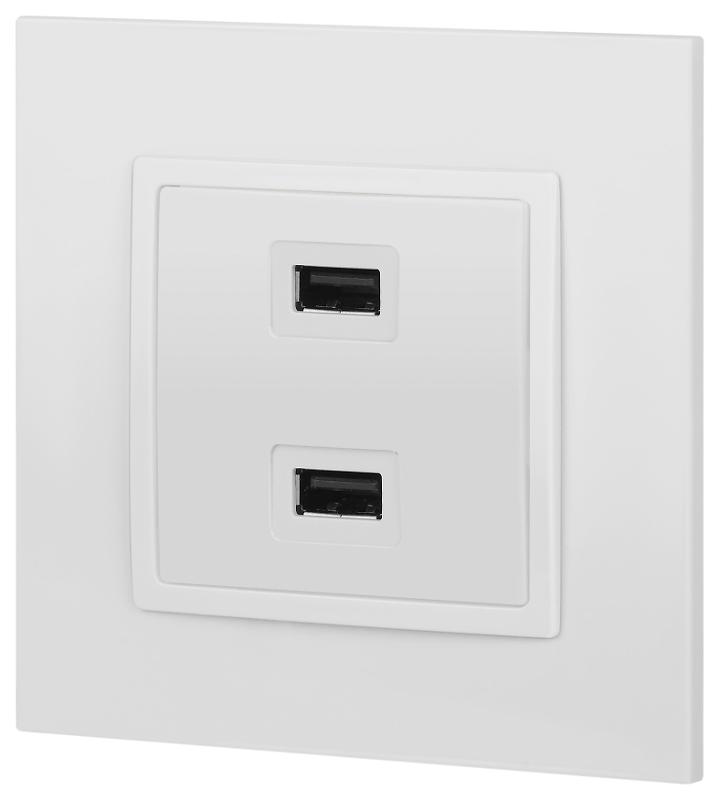 14-4110-01 Устройство зарядное USB, 230В/5В-2100мА, IP20, Эра Elegance, белый | Б0034358 | ЭРА — миниатюра 5