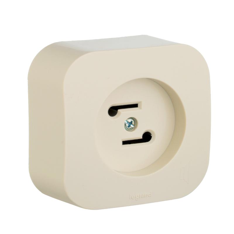 Розетка для радиотрансляционной сети - Legrand Quteo - IP20 накладной монтаж - слоновая кость | 782249 | Legrand — Legrand