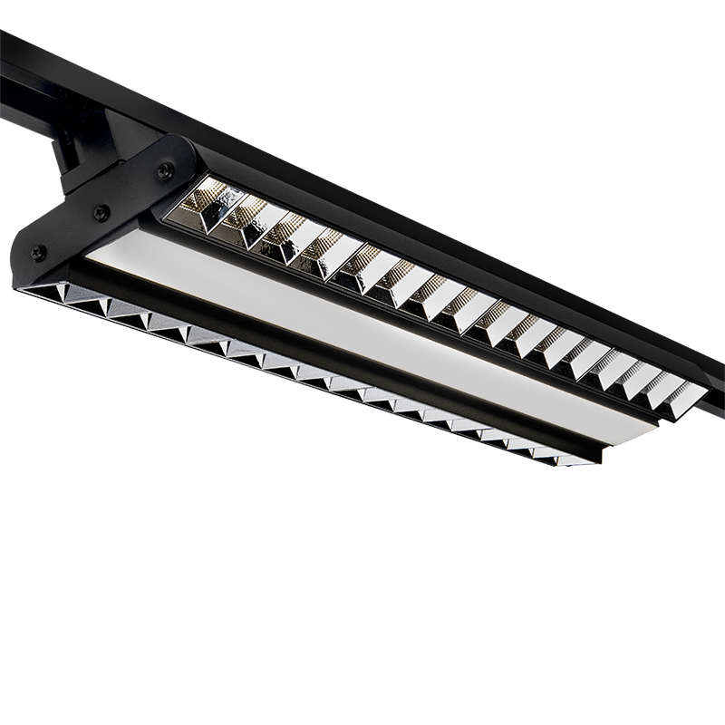 Светильник светодиодный трековый PTR 2296R 1F2S 96w 4000K 60°,120°,60° BL (чёрный) 540mm IP40 | .5039438 | Jazzway — миниатюра 1
