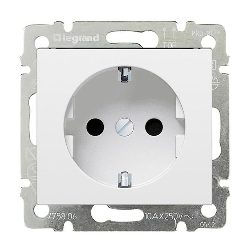 Valena DIY Белый Розетка 1-ая с/з | 694280 | Legrand; замена на арт. ИЭК 6942801 — Legrand