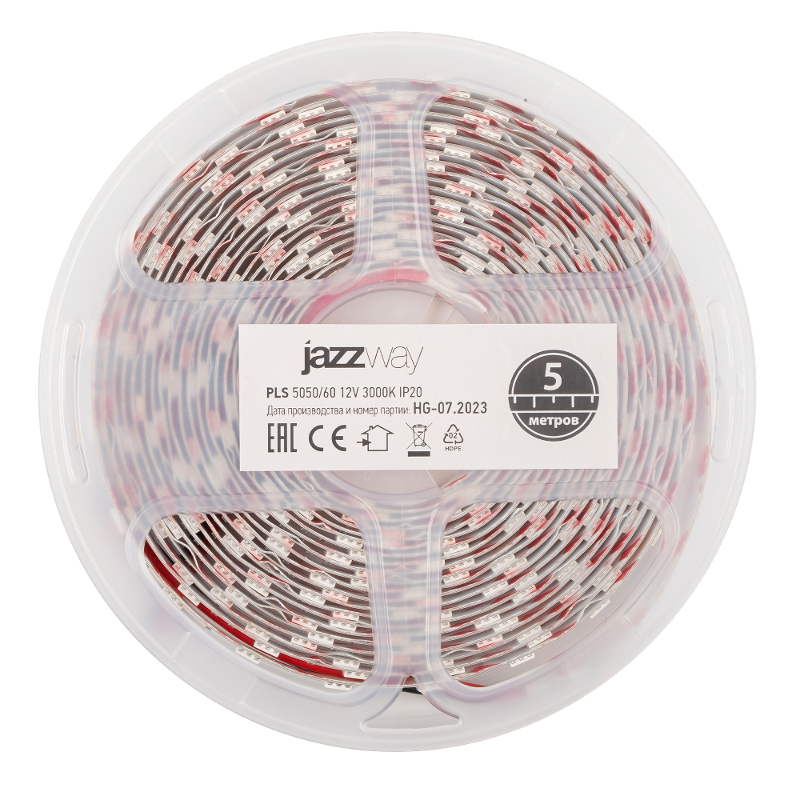 Лента светодиодная LED STN 5050/60 14,4Вт 12В 3500К IP20 5м | 1000989 | Jazzway — Jazzway