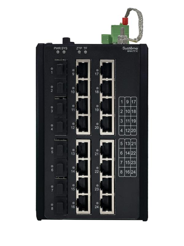 Управляемый промышленный коммутатор Ethernet L3, 16x10/100/1000BaseT, 8x100/1000/2500BaseX SFP | NSETM324T16X08A | SE — миниатюра 3