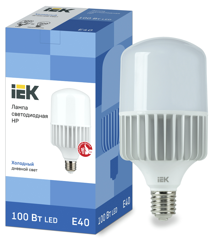 Лампа светодиодная промышленная HP 100Вт 230В 6500К E40 | LLE-HP-100-230-65-E40 | IEK — IEK (ИЭК)