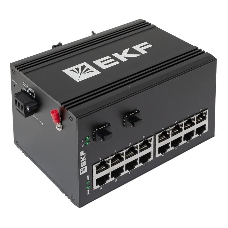 Промышленный неуправляемый коммутатор U-2GX/SFP-16GT, 2 порта 1000Base-X SFP, 16 портов 10/100/1000Base-T(X) RJ45, монтаж на динрейку TSX |TSX-U-2GX/S — миниатюра 9