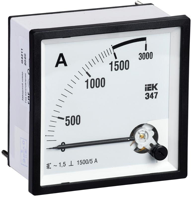 Амперметр Э47 1500/5А кл. точн. 1,5 72х72мм | IPA10-6-1500-E | IEK — IEK (ИЭК)