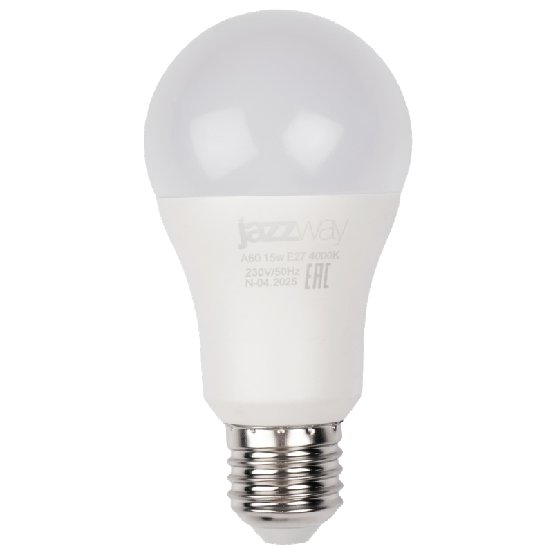 Лампа светодиодная (улучш. хар-ки) PLED-LX A60 15w E27 4000K | .5025257 | Jazzway — Jazzway