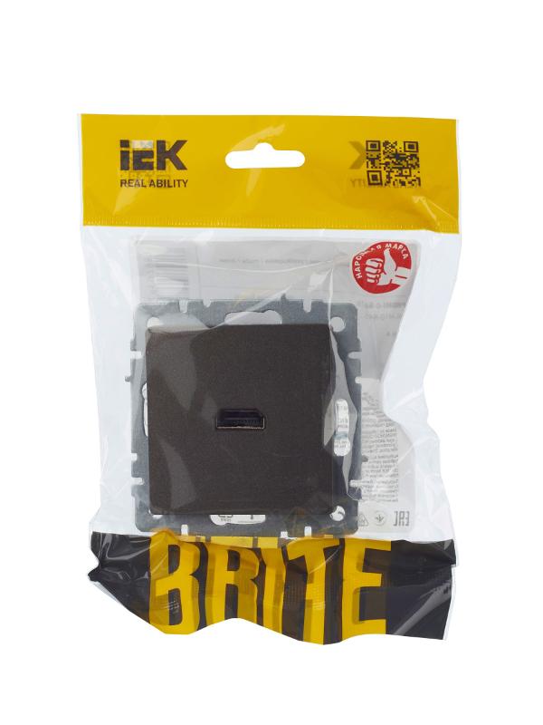 BRITE Розетка HDMI РHDMI-0-БрТБ темная бронза  | BR-H10-K45 | IEK — миниатюра 11