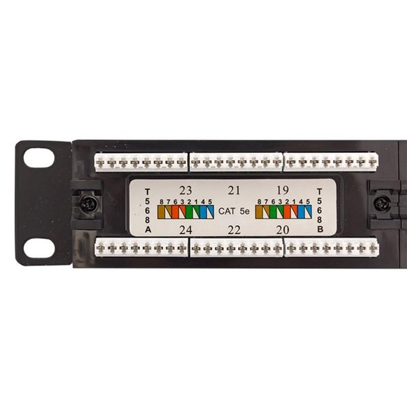 Патч-панель TERACOM PRO 19'' Cat.5E 1U неэкранированная UTP 24 порта RJ-45 Dual IDC | TRP-PPNL-5EUTP-1U24 | EKF — миниатюра 9