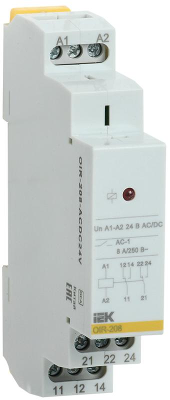 Промежут. реле.OIR 2 конт (8А). 24 В AC/DC | OIR-208-ACDC24V | IEK — IEK (ИЭК)