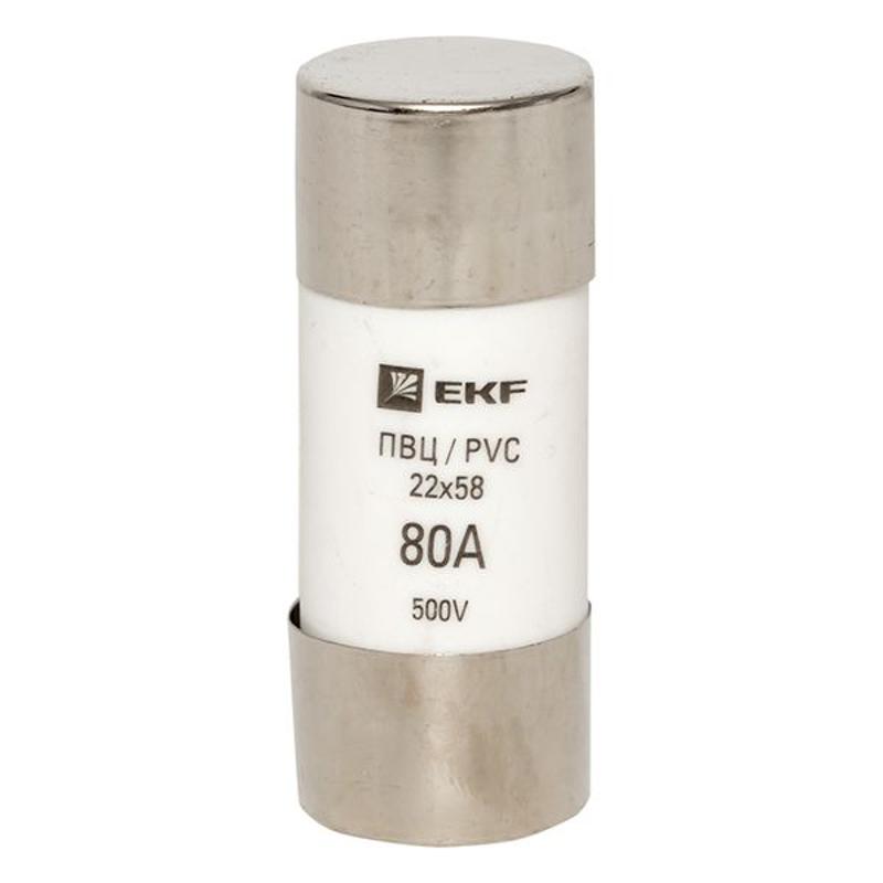 Плавкая вставка цилиндрическая ПВЦ (22х58) 80А | pvc-22x58-80 | EKF — миниатюра 3