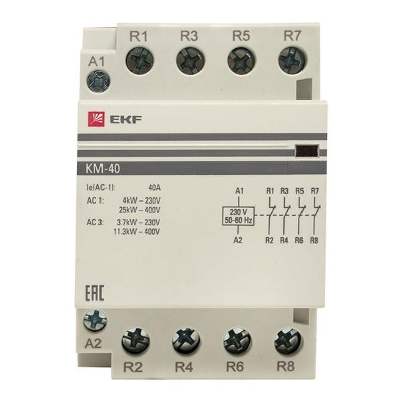 Контактор модульный КМ 40А 4NC (3 мод.) PROxima| km-3-40-04 | EKF — миниатюра 11
