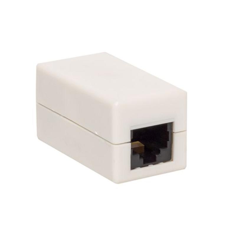 Адаптер проходной TERACOM Cat.5E неэкранированный RJ45-RJ45 белый | TRC-INLC-2RJ45-5EUTP-WH | EKF — EKF