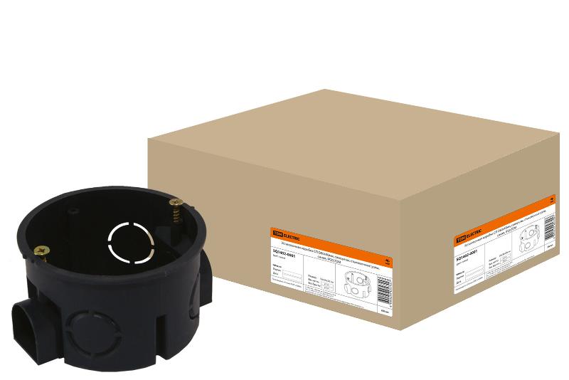Коробка установочная 60х40 с ушами с саморезами | SQ1402-0001 | TDM — TDM ELECTRIC