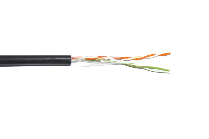 Кабель связи витая пара F/UTP, кат.5E 2х2х24AWG solid, LDPE, 500м, черный | LC3-C5E02-339 | ITK — миниатюра 2