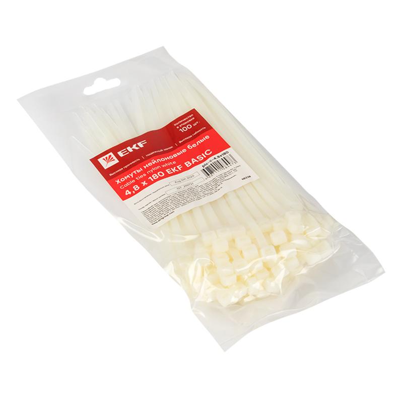 Хомут нейлоновый 4,8х180 (уп./100шт) EKF Simple | plc-c-4.8x180 | EKF — миниатюра 2