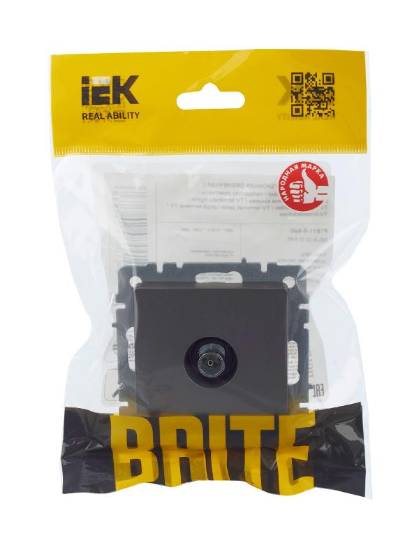 BRITE Розетка TV оконечная РТВ11-0-БрС сталь  | BR-A10-O-K46 | IEK — миниатюра 14