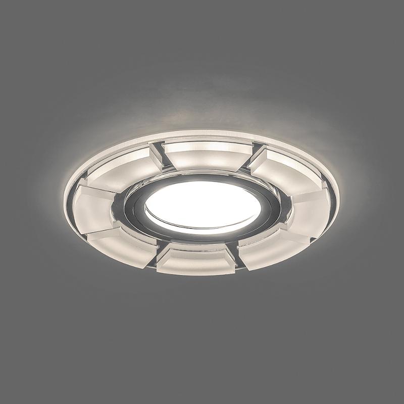 Светильник встраиваемый с LED подсветкой CD993 потолочный MR16 G5.3 белый матовый, хром | 40507 | Feron — миниатюра 2