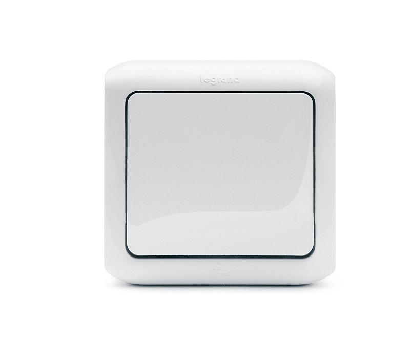 Quteo Белый Переключатель 1-клавишный IP44 10А — миниатюра 3