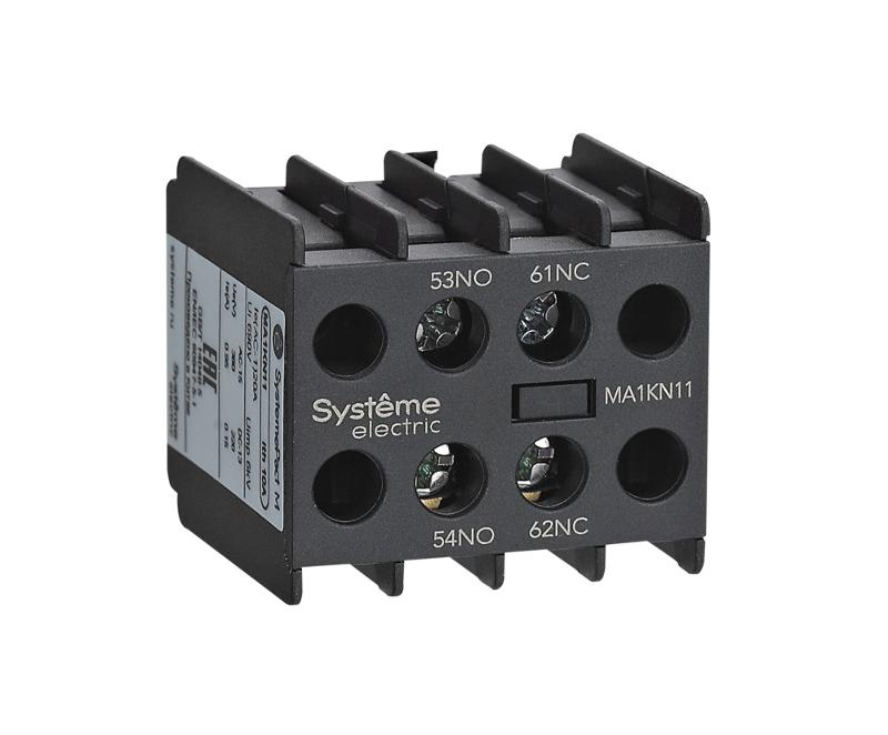 БЛОК ДОПОЛНИТЕЛЬНЫХ КОНТАКТОВ MA1KN 1НО+1НЗ | MA1KN11 | Systeme Electric — Systeme Electric