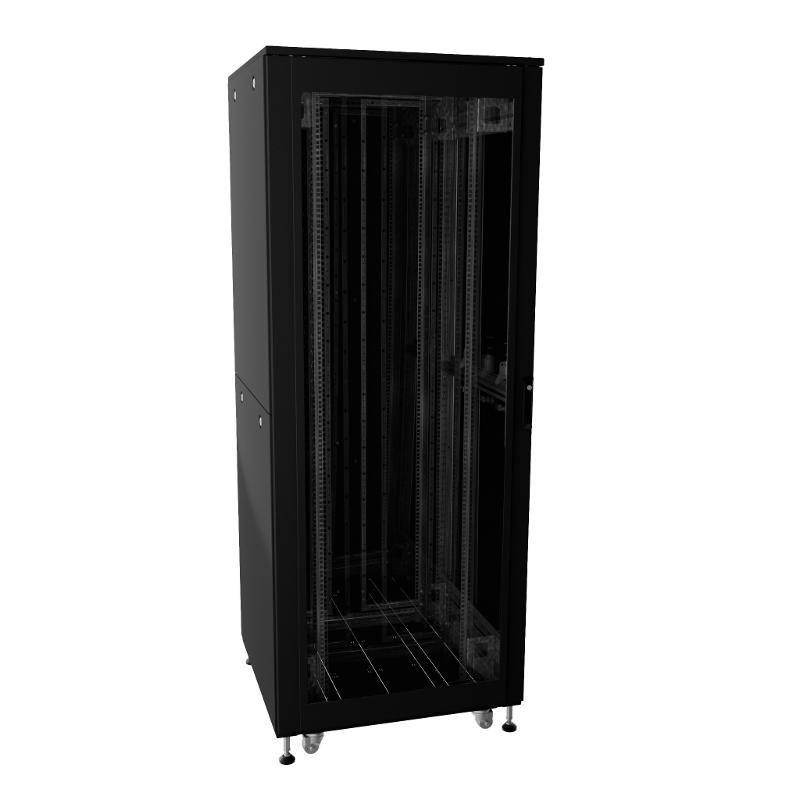 Шкаф напольный разобранный 19'' IT-CQE-N 42U 600x800мм, черный RAL9005 | R5ITN42608FG1M1SB | DKC — миниатюра 2
