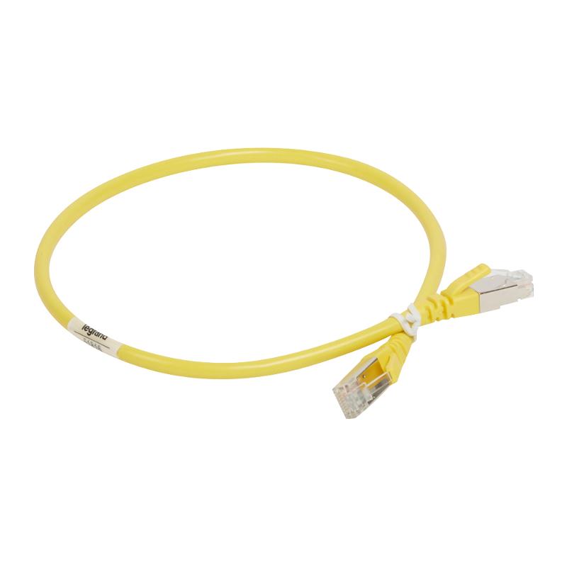 Патч-корд S/FTP категория 6а PVC 0,5 м желтый | 051816 | Legrand — Legrand