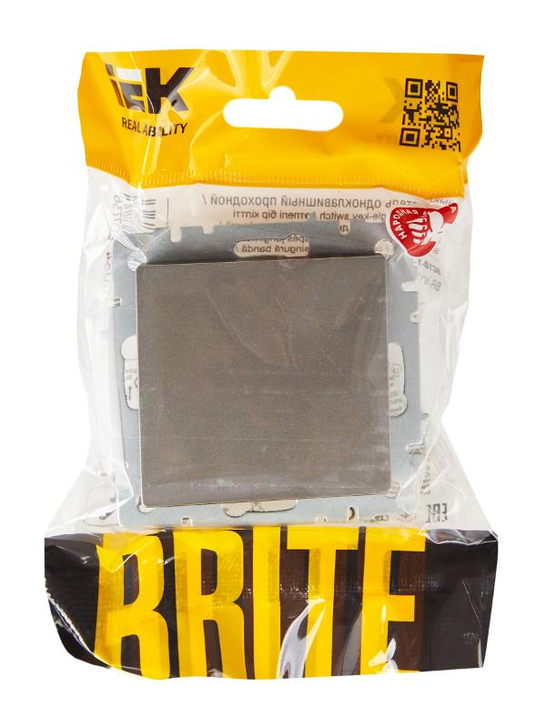 BRITE Выключатель 1-клавишный проходной 10А ВС10-1-6-БрС сталь | BR-V12-0-10-K46 | IEK — миниатюра 6