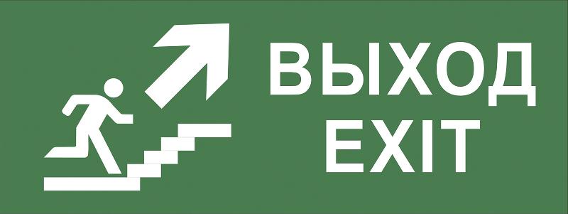 Самоклеющая этикетка INFO-DBA-014 "Выход/лест. вверх/фигура" ДПА/ДБА IP20/54 | Б0048466 | ЭРА — фото 1 | Sento