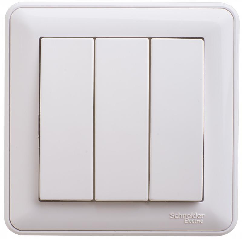 W59 Белый Выключатель 3-клавишный, 10АХ (в сборе) | VS0510-351-18 | SE — Systeme Electric