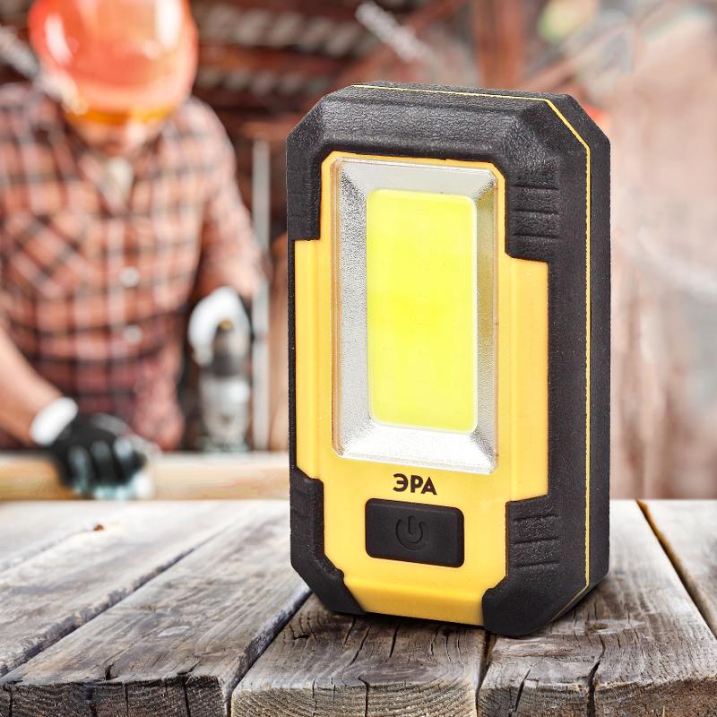 Фонарь рабочий 1хLED COB аккумулятор RA-801 Практик, USB кабель, магнит, крючок — миниатюра 3