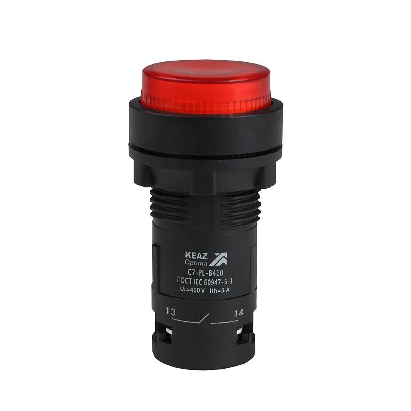 Кнопка с подсветкой OptiSignal Compact D22 C7-PL-B410 красная 1НО 24 В AC/DC XB7NW34B1 | 362091 | КЭАЗ — КЭАЗ (Курский электроаппаратный завод)